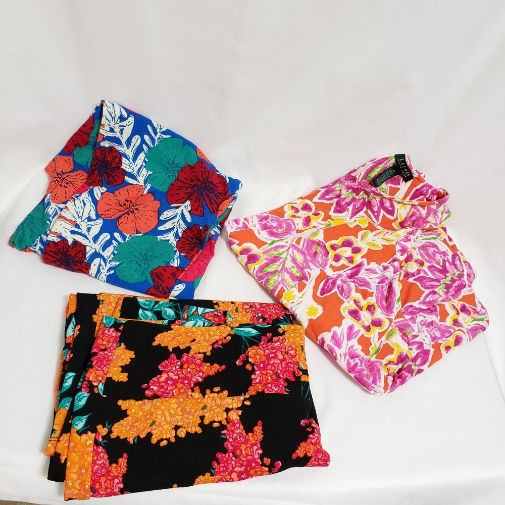 3 Pcs Lolaroe skirt Leggings Ralph Lauren Blouse